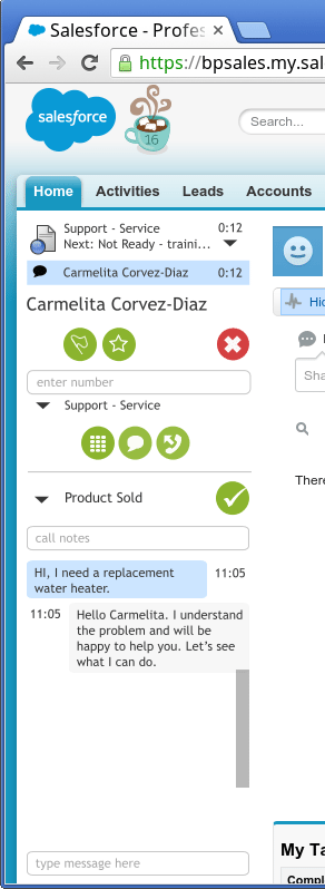 Salesforce integration Call center software