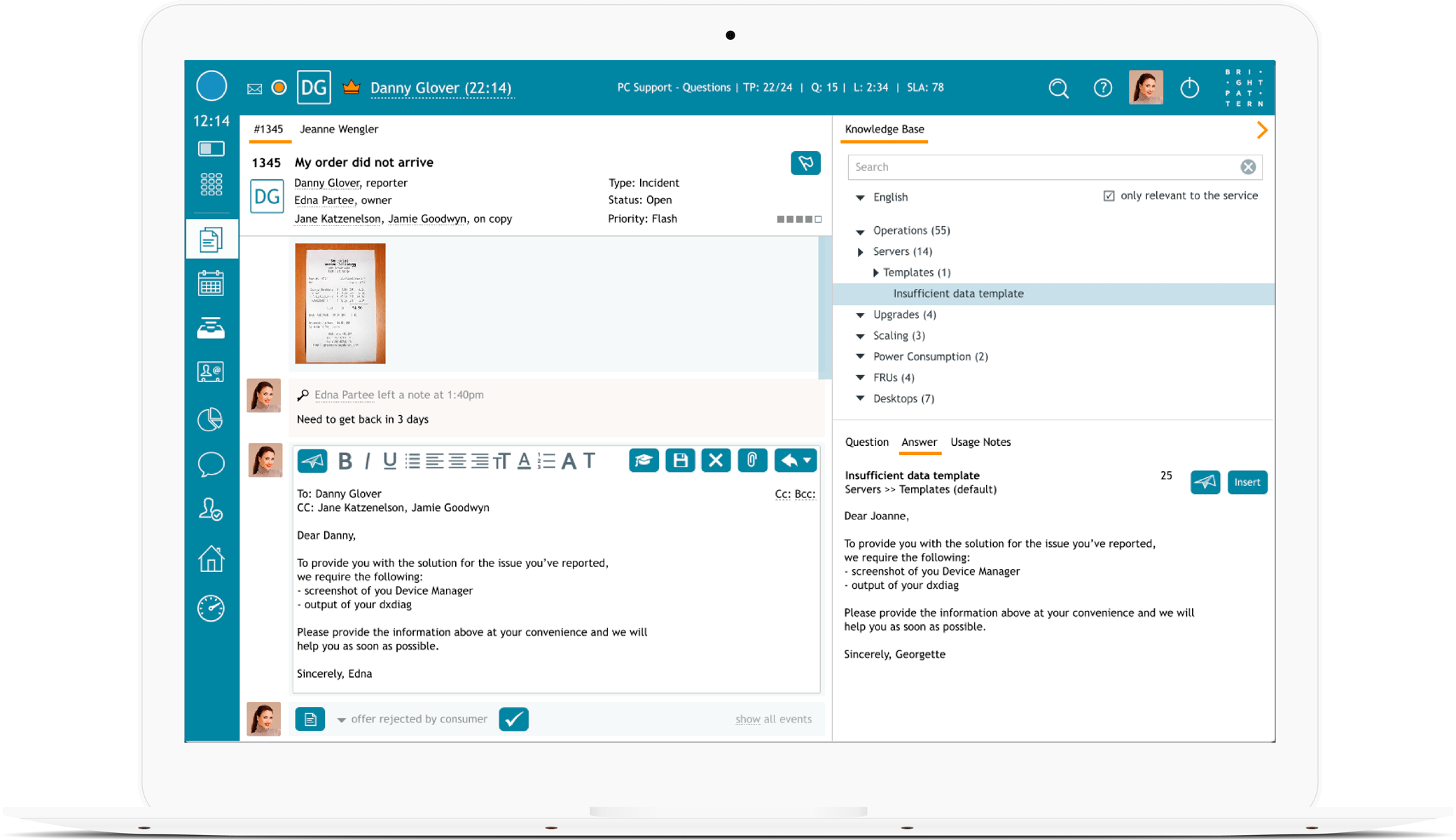 Email contact center software