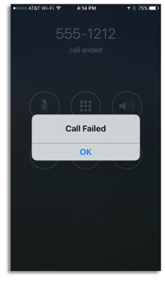 iphone call failed new