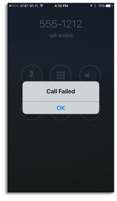 iphone call failed new
