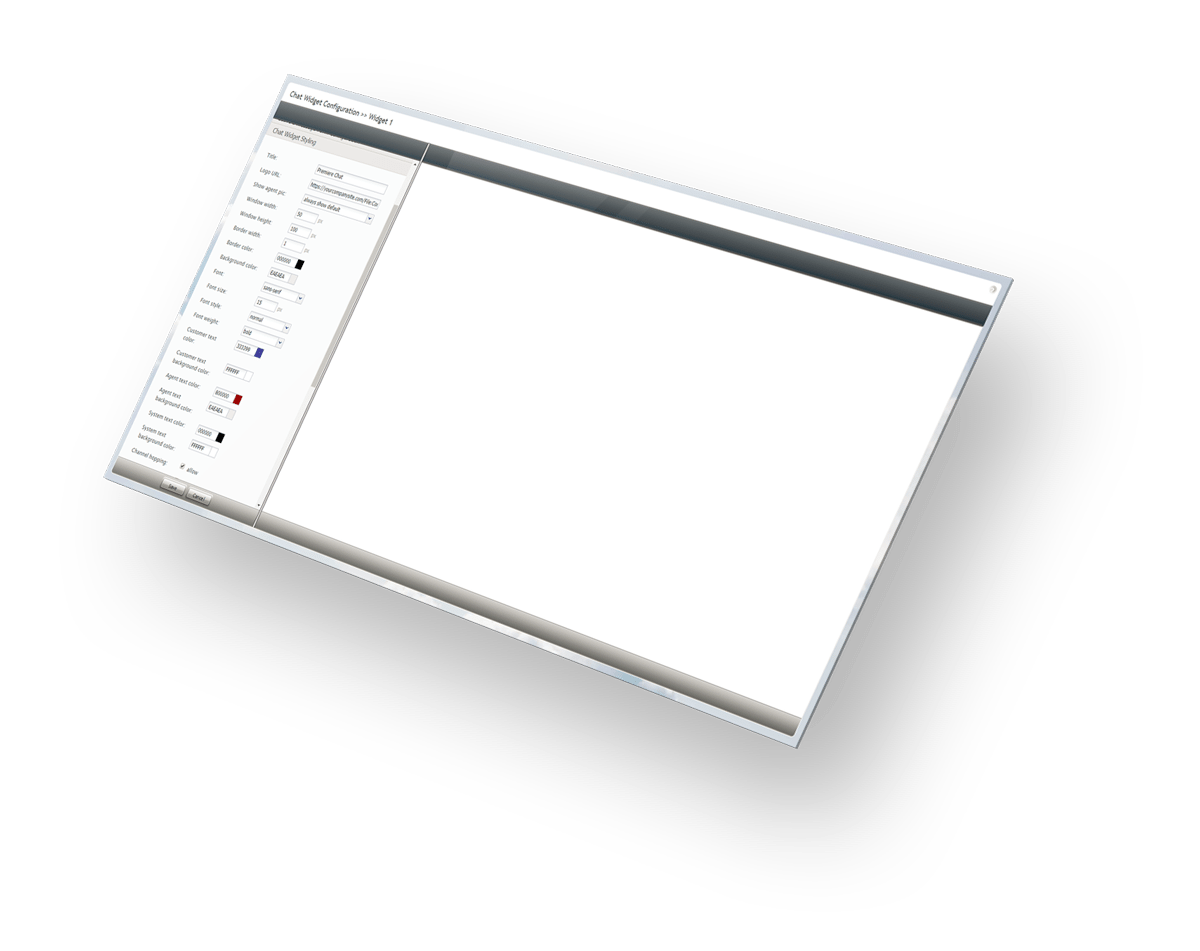 PointandClick Widget Configuration Call Center Software