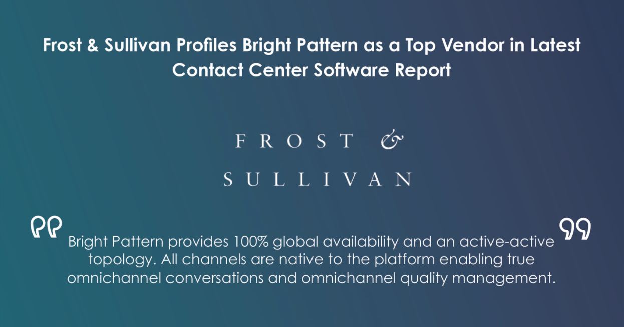 Frost & Sullivan Top Vendor