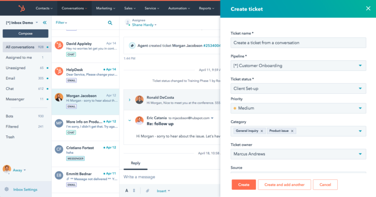 Bright Pattern’s contact center solution with a Hubspot phone integration