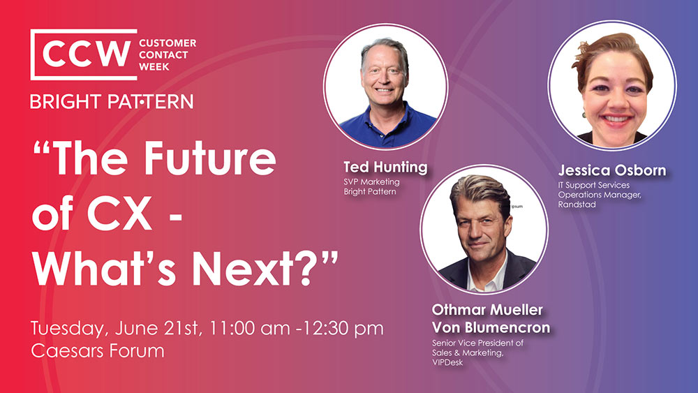 Bright Pattern to Lead CCW Vegas Workshop: “The Future of CX - What’s ...
