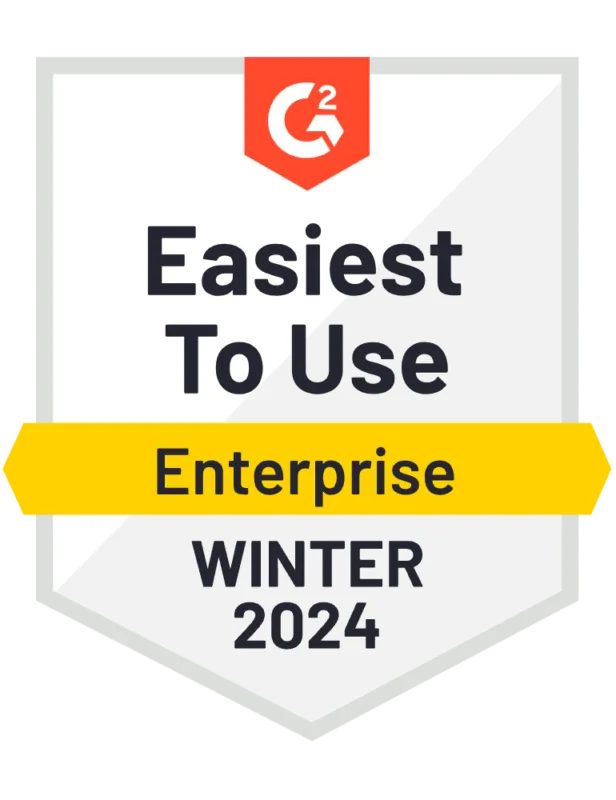 G2 2024 Winter Enterprise Easiest To Use