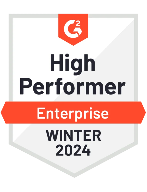Winter 2024 Enterprise High Performer by G2