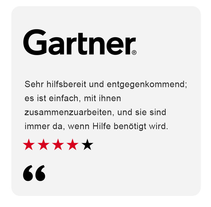 Gartner German Testimonial